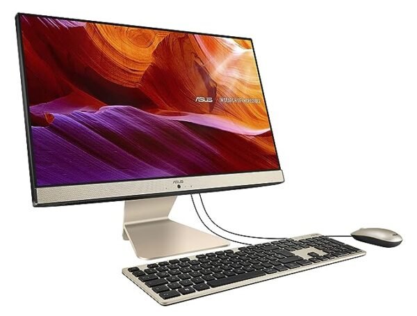 ASUS Vivo AiO V222, 4 core Intel Pentium Silver J5040, All-in-One Desktop (8GB/256GB SSD/Integrated Graphics/Windows 11/with Wired Keyboard & Mouse Included/Black/4.8 kg), V222GAK-BA034W